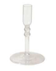TAPER HOLDER GLASS 6X3.5" CLEAR