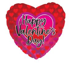 MYLAR 17" VALENTINE GRADIENTS 5/PK