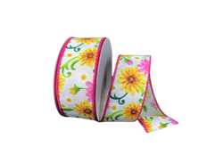 DAISIES PINK YELLOW 09 10 YD