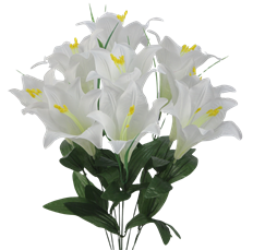 BUSH EASTER LILY X 9 WHITE