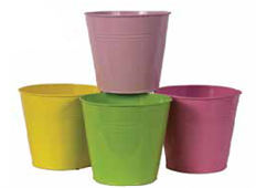 POTCOVER METAL 6" 4 ASST COLORS