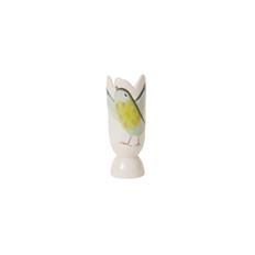 POTTERY VASE BIRD 6X2.25" WHITE