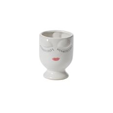POTTERY FACE MAGNETIC 3.5X2.75" WHT