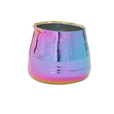 POTTERY IRIDESCENT 4.5X5.5" MULTI