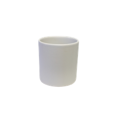 POTTERY CYLINDER 3" WHITE MATTE