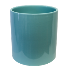 PLANTER 7"H CYLINDER BLUE