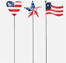 STAKE FLAG METAL ASST 36"X12