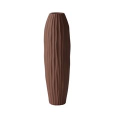 POTTERY BUDVASE 13X3.5" AMBER