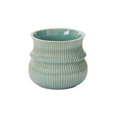 POTTERY POT VERDANT 7.5X6.75" GREEN
