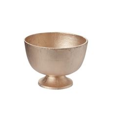METAL FOOTED BOWL 7X9.5" CHAMPAGNE