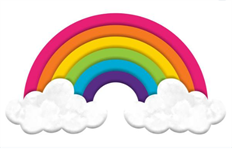 SIGN RAINBOW 15X8.25" METAL