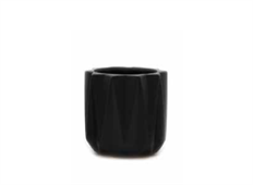 PLANTER 4.5" FLEXAGON BLACK MATTE
