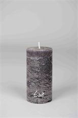 PILLAR CANDLE RUSTIC 6X12CM B GRAY