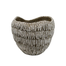 PLANTER SCULPTURAL RIDGE 7"X8.25"