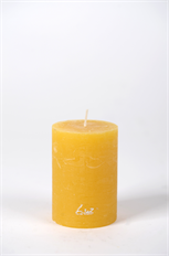 PILLAR CANDLE RUSTIC 7X10CM OCHRE