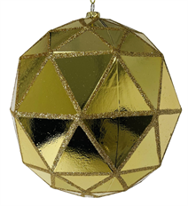 ORN BALL DIAMOND PRISM 150MM GOLD