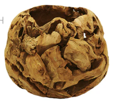 SPHERE WOOD 14" NATURAL