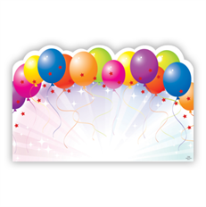 CARD NO SENTIMENT BALLOONS 50/PKG