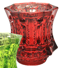 TEALIGHT CANDLE HOLDER 3.5"H RED