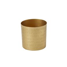 POT 4.75"H 5"D METAL GOLD