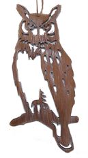 OWL 12" CUT OUT ORNAMENT