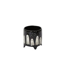 POT 3.75"H 3"O GHOST POT BOO