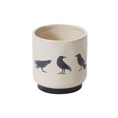 POT 4.5"H 4"O CROWS CORVUS