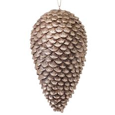 PINE CONE ORNAMENT GLITTER 9" CH GO