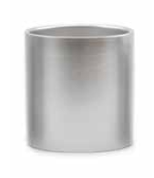 CYLINDER 5.5"H 5"O SILVER MATTE
