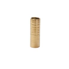 POTTERY VASE 6"H 2"D 1.5"O GOLD
