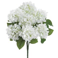 HYDRANGEA BUSH X7 21" WHITE