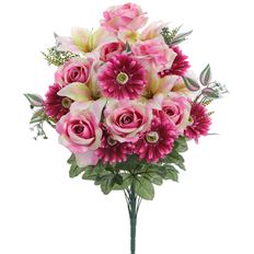 BUSH DAISY/ROSE/LILY 24.5" VIO/CR
