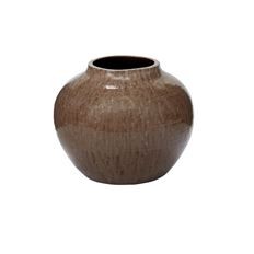 PREVELI VASE 6.5 X 7" BROWN