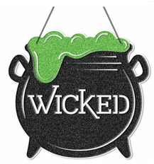 CAULDRON SIGN 9.5X8.65" WICKED
