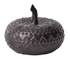 PUMPKIN 4.5"H 5.75"D EERIE GREY