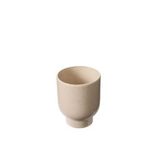 CERAMIC POT 5.5"H 4.25"O TAN