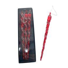 ORNAMENT PEARL DROP 11.5" BX/3 R/S