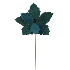 POINSETTIA STEM 19" TEAL