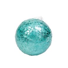 ORNAMENT LACQUERED BALL 4" AQUA
