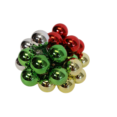 BALL GLASS 30MM SHINY MIXED 72/PK