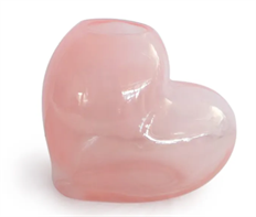 HEART VASE 6.5X7X4" PINK