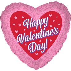 MYLAR 17 VALENTINE SWIRL 5/PK