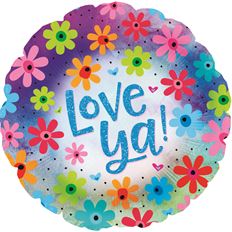 MYLAR 17 LOVE YA DAISY ARRAY 5/PK
