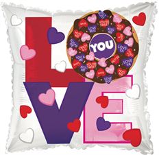 MYLAR 17 LOVE CHOCOLATE DONUT 5/PK