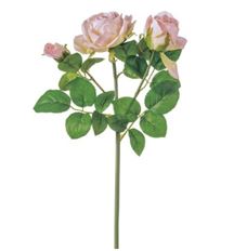 ROSE SPRAY W/ BUD 19" PINK