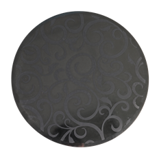 CANDLEHOLDER 12" BLACK GLASS