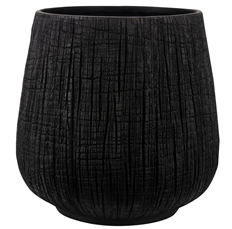 PLANTER POLYRESIN 12.25X10X8.25 BK