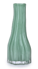 VASE 14X5.9X3.9" GREEN
