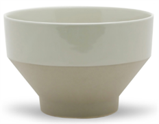 BOWL TAPERED 5.2"H 7.9"D GREY