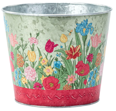 POT COVER FLORAL 6X7X7" MIXED